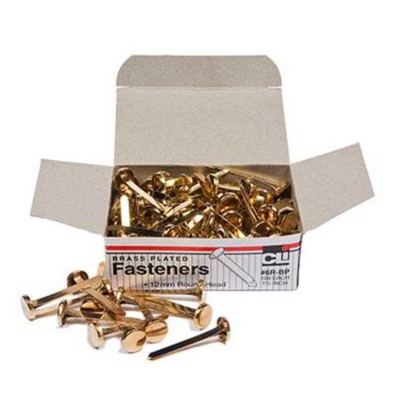 Fasteners Brass Plated (1", 100 Pack) - Image 3